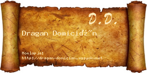 Dragan Domicián névjegykártya